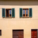 External view of townhouse fixer upper Sansepolcro Tuscany Italy