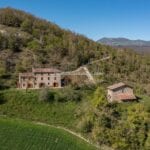 View of country side home and guesthouse and surroundings, Pietralunga Umbria Italy