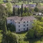 Aerial view of Large Tuscan villa for sale