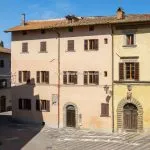 External view of large Sansepolcro Tuscany town home for sale