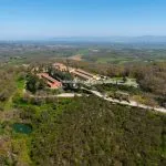 External view of Italian holiday resort for sale. Trequanda Siena Tuscany.