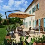 San Costanzo property in the heart of Le Marche. With a hillside panoramic position and not far from the Adriatic Coast is this recently rebuilt independent farmhouse for sale.