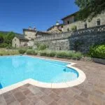 External view of Italian mansion in Tuscany