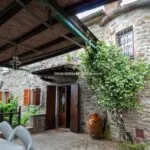 View from garden of Tuscan apartments.