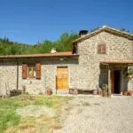 View of Tuscan off grid farmhouse