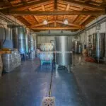 View of Tuscan winery and equipment