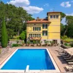 View of Arezzo Tuscany Liberty villa and pool