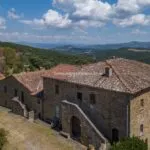 View of Tuscan farm hamlet