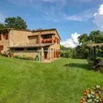 View of Siena Tuscany farmhouse for sale