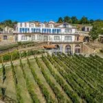 View of vineyards and vacation resort near Avellino Campania Italy