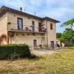 View of Italian vineyard home, Montepulciano Tuscany