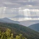 View of Maremma landscape at Tuscan hunting estate in Italy.