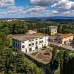 View of villa at San Gimignano Tuscany Italy