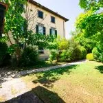 External view of historic villa Sansepolcro Tuscany Italy