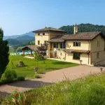External view of Luxury villa in Emilia Romagna with land, pool and gardens.