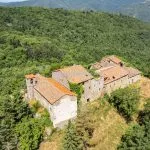 View of castle hamlet for sale Arezzo Tuscany Italy