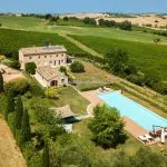 View of large villa with pool Jesi Marche Italy