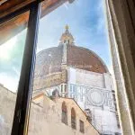 View of Duomo from apartment window Florence Tuscany Italy