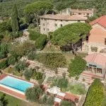 View of Italian boutique hotel for sale Cortona Tuscany