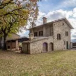 External view of Italian farmhouse property. Anghiari Tuscany.