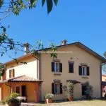 View of farmhouse on organic farm and wine estate Bertinoro Forlì-Cesena Emilia Romagna