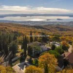 View of Lake Trasimeno from Italian homes for sale Tuoro sul Trasimeno Umbria