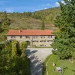 View of main building on Farm estate and agriturismo for sale Reggello Florence Tuscany Italy