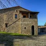 view of buildings at Brunello wine property Montalcino Tuscany Italy