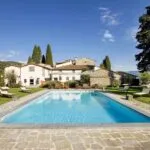 View of pool and buildings