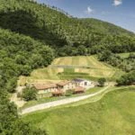 External view of Tuscan agriturismo near Sansepolcro.