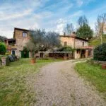 View of restored Tuscan mill complex
