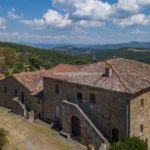 View of Tuscan farm hamlet