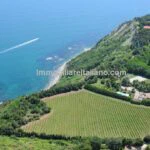 View of Italian villa near Ancona Marche, land and sea