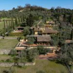 View of Tuscan villa and estate