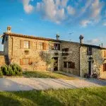 External view of farhouse and pool for sale near Umbertide in Umbria Italy
