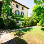 External view of historic villa Sansepolcro Tuscany Italy