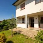 View of modern semi detached townhouse Anghiari Tuscany Italy