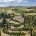 View of historic former convent home in Tuscany and its surroundings