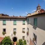 External view of historic building in Arezzo Tuscany