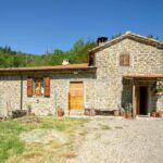 View of Tuscan off grid farmhouse