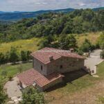 View of house in Tuscany for sale and surroundings
