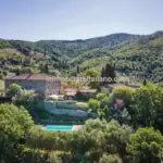 View of Tuscan estate and surrounding countryside