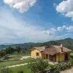 View of Olive farm in Umbria Italy