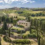 View of historic former convent home in Tuscany and its surroundings