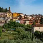 View of Tuscan villa and home