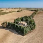 Aerial view of Marche luxury villa and surroundings