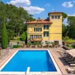 View of Arezzo Tuscany Liberty villa and pool