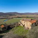 View of Italian farmhouse home and surroundings