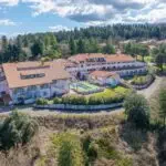 View of Tuscan holiday resort for sale