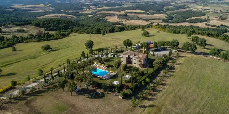 Restored stone Tuscan farmhouse with pool